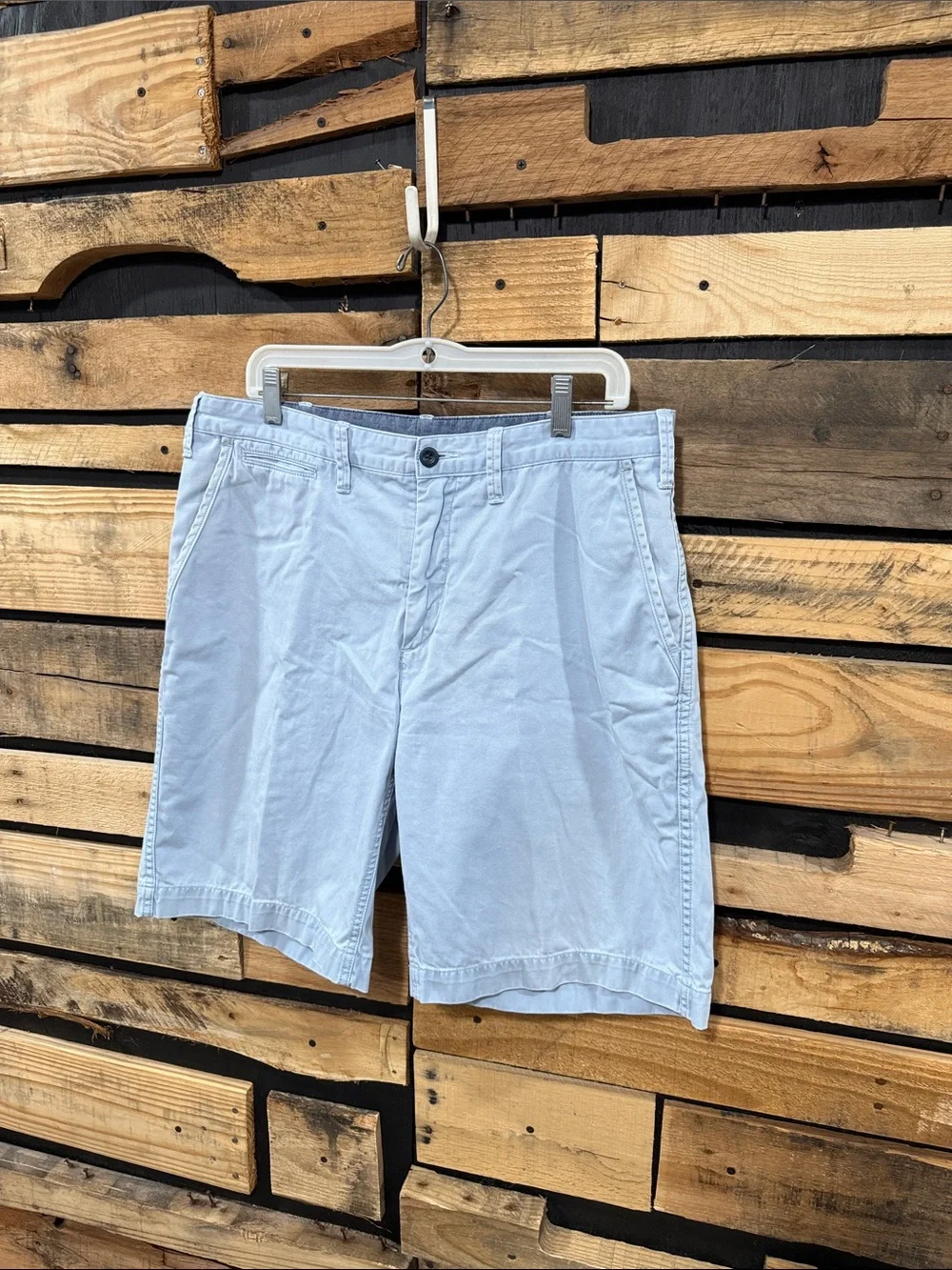 Men’s Polo Ralph Lauren 9.5” Relaxed-Fit Chino baby blue‎ shorts size 34 Preppy